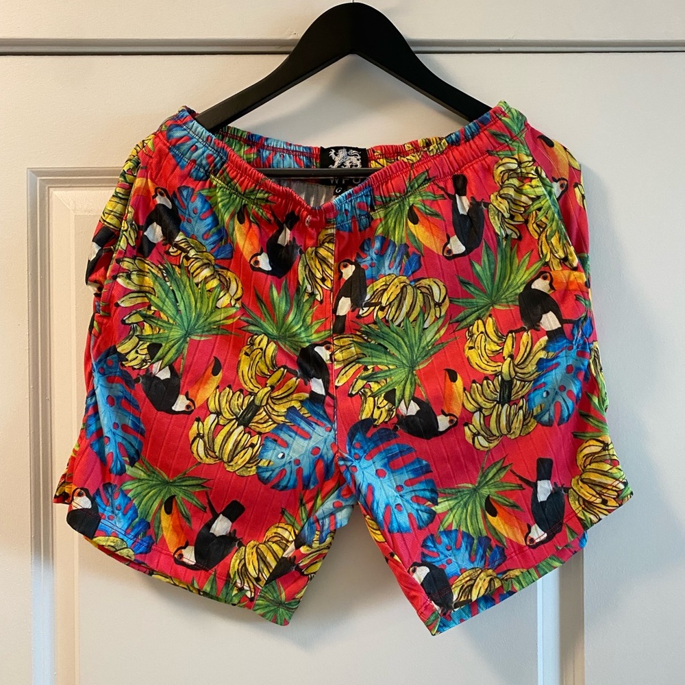 Colorful tropical shorts